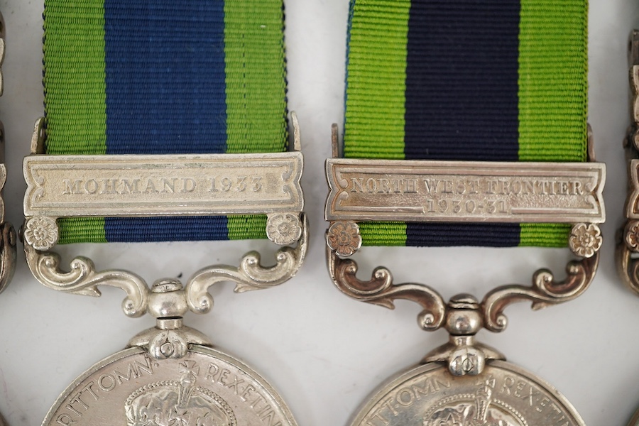 Five George V India General Service Medals